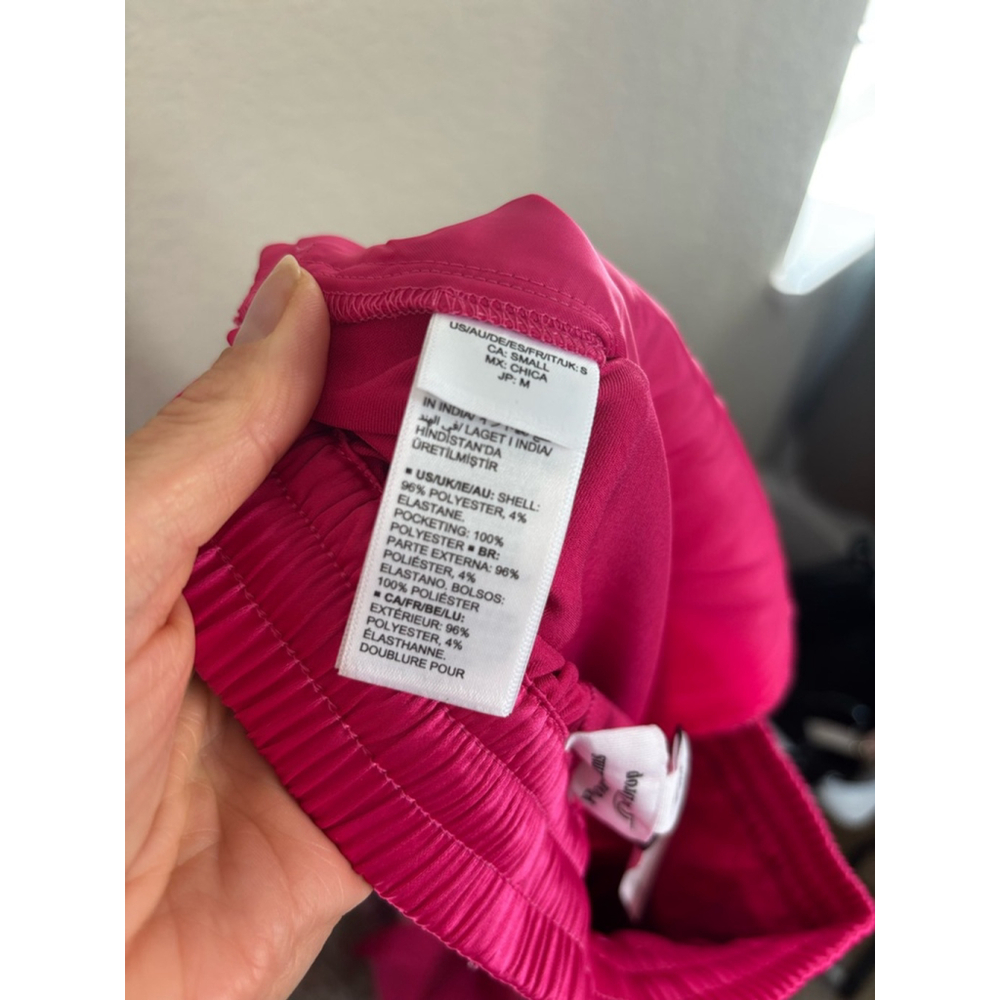 Women's Porsha Williams The Drop Pants Size S Hot Pink Drawstring - Picture 6 of 7